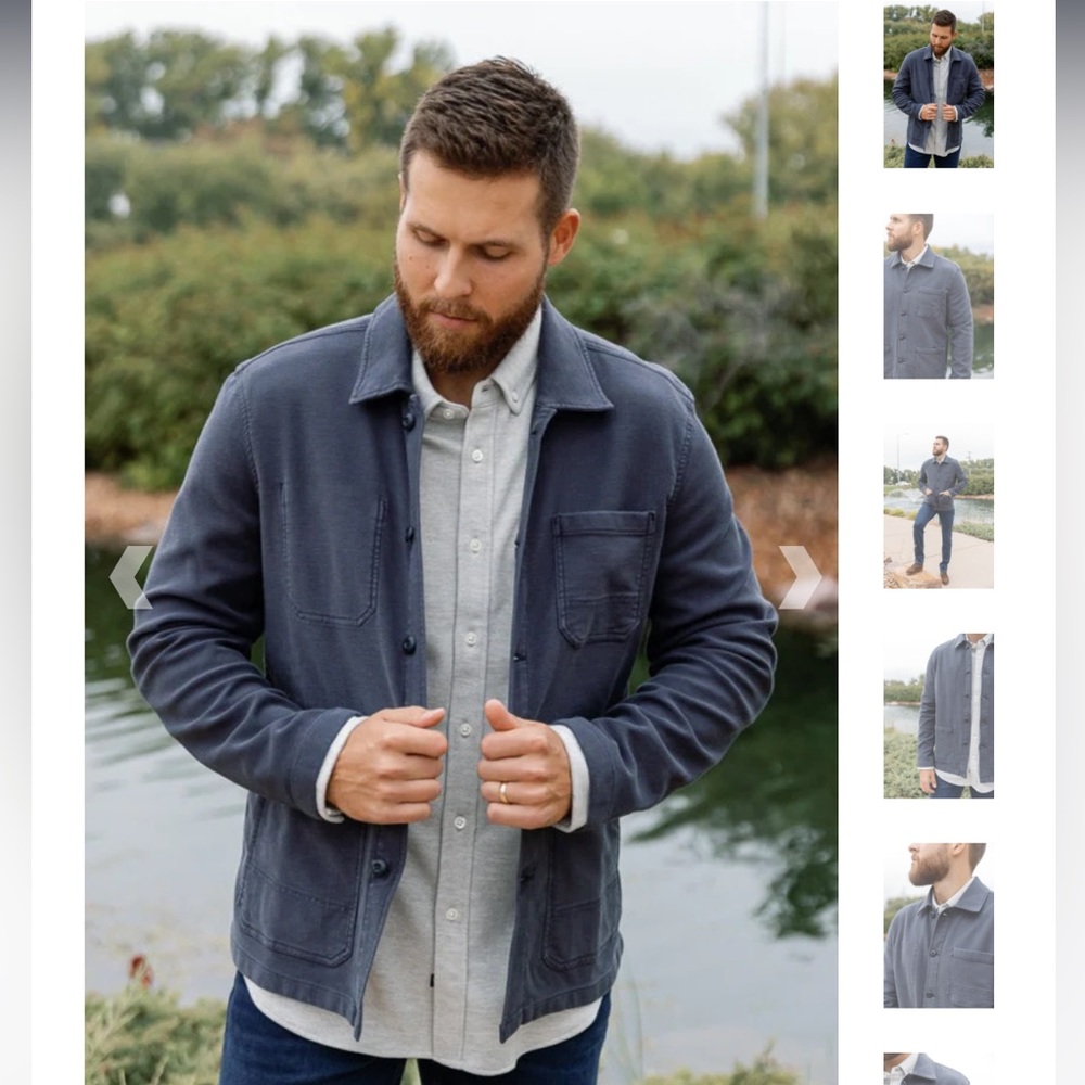 Faherty stretch terry chore jacket. NWT